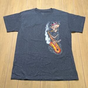 Vintage New Orleans Voodoo Jazz Band skeleton graphic Men Sz M/L Y2K